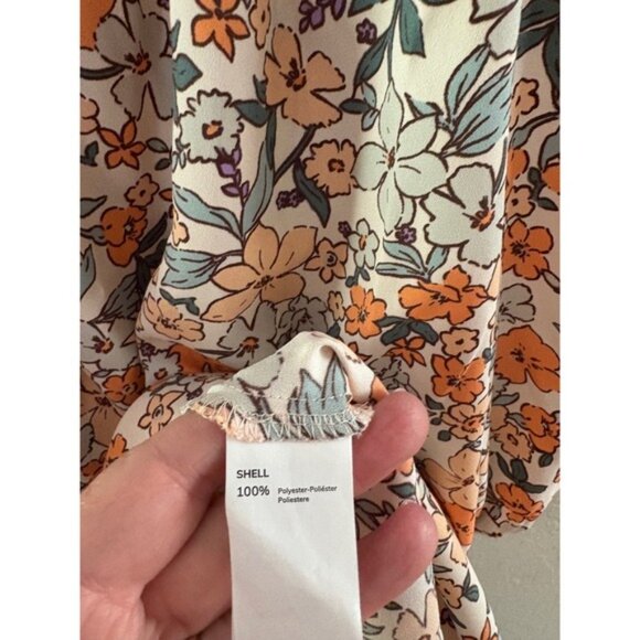 Cupshe Floral Mini Dress Smocked Square Neck Long Sleeve Cottagecore M - Picture 5 of 5